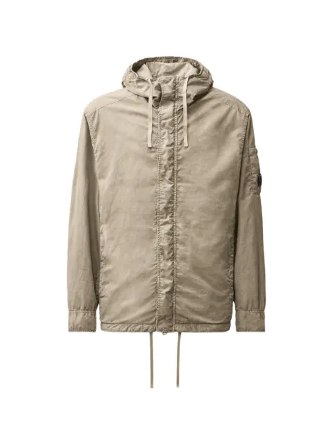 C.P. Company T-ST Nylon Lens hooded overshirt Neutrals 21CMOS219A110747D356