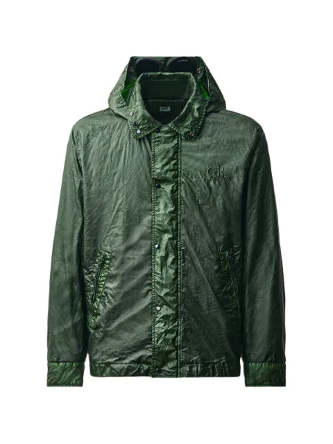 C.P. Company Goggle-detail logo-embroidered jacket Green 21CMOW182A110449G697