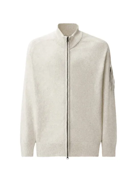 C.P. Company lambswool Lens zipped sweater Neutrals 21CMKN088A110149AM13