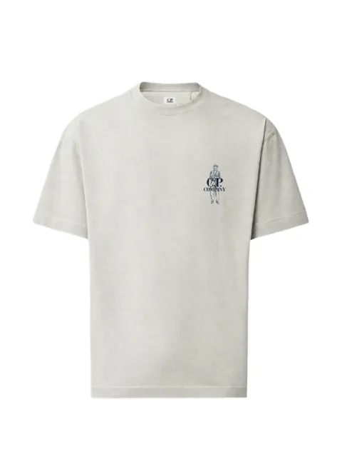 C.P. Company 30/1 jersey short sleeve comfort logo T-shirt Grey 21CMTS166A005100W936