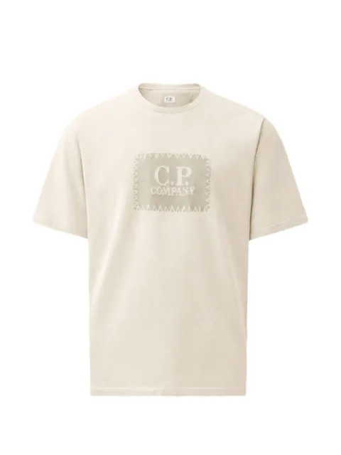 C.P. Company 30/1 jersey short sleeve logo label T-Shirt Neutrals 21CMTS723A005100W120