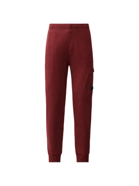 C.P. Company diagonal raised fleece Lens sweatpants Red 21CMSP717A005086W