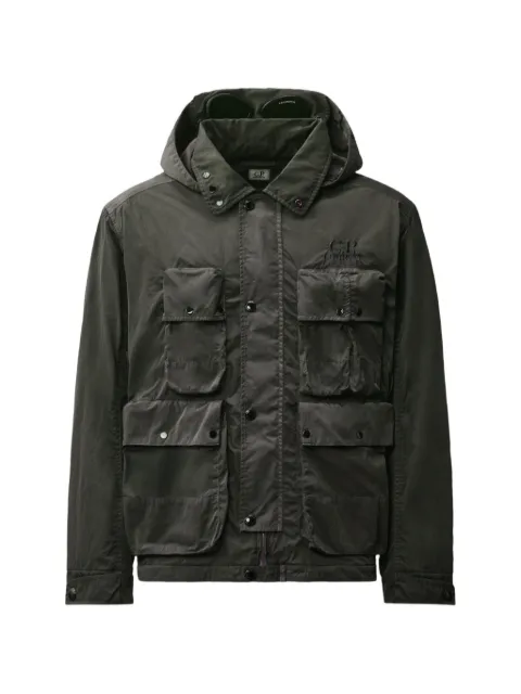 C.P. Company Goggle-hood multi-pocket jacket Green 21CMOW045A110535D985