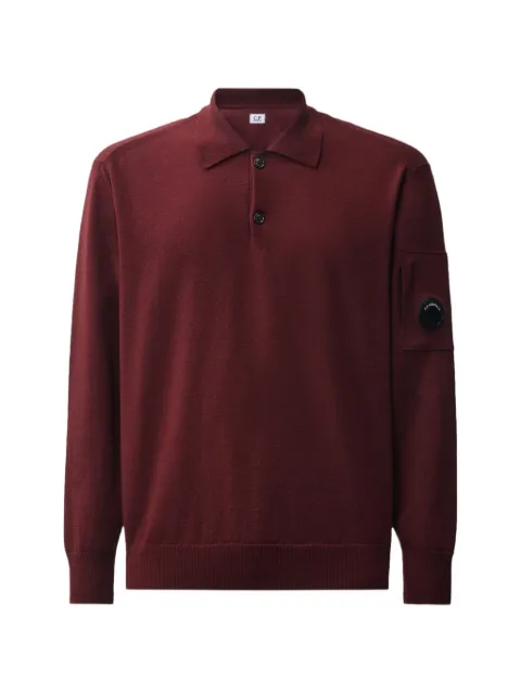 C.P. Company Lens-detail polo shirt Red 21CMKN071A005528A592