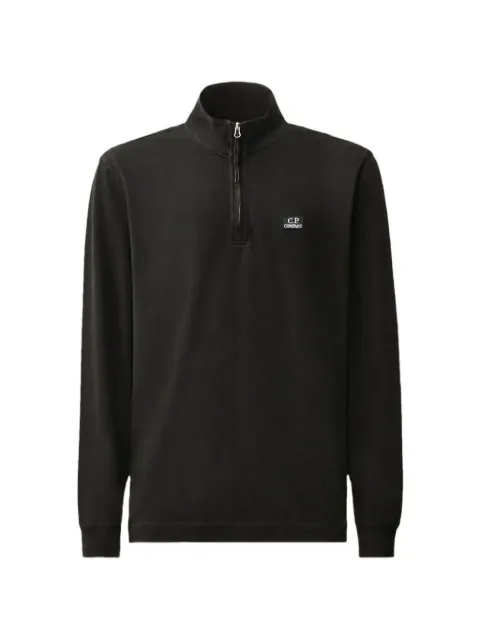 C.P. Company stretch piquet long-sleeve half-zip polo Black 21CMPL156A005263W999