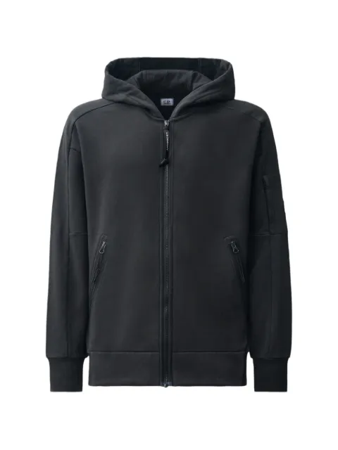 C.P. Company Lens-detail zip-up hoodie Black 21CMSS716A005086W985