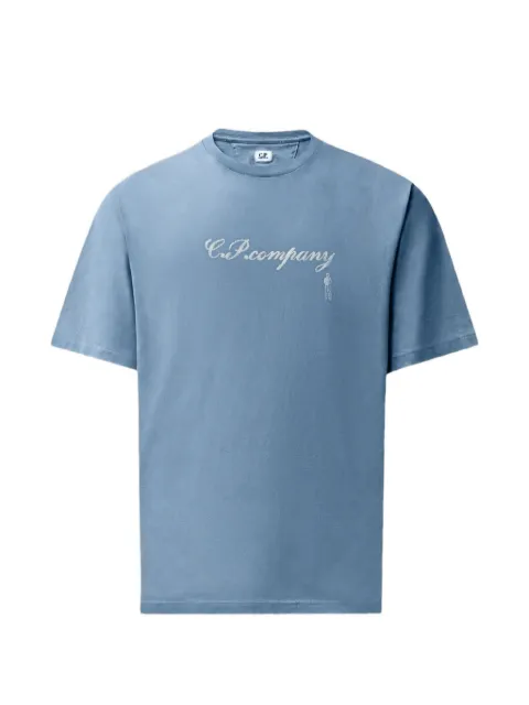 C.P. Company 30/1 jersey short-sleeve logo T-shirt Blue 21CMTS206A110579W871