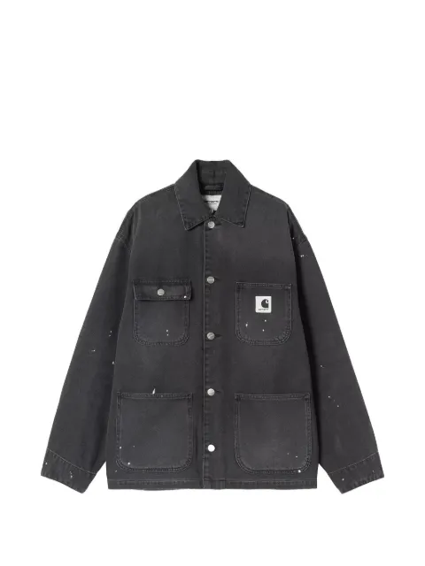 Carhartt WIP Michigan paint-splatter coat Black I037023