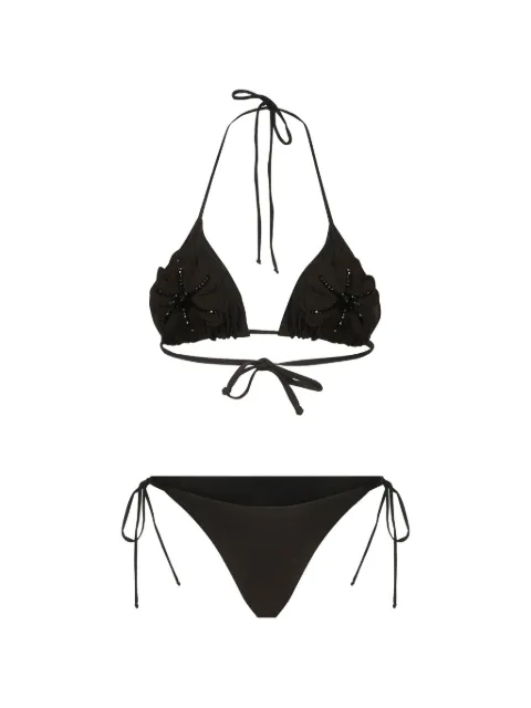 BIKINVILLE Marzia Petunia floral-appliqué bikini Black MARZIAPETUNIA