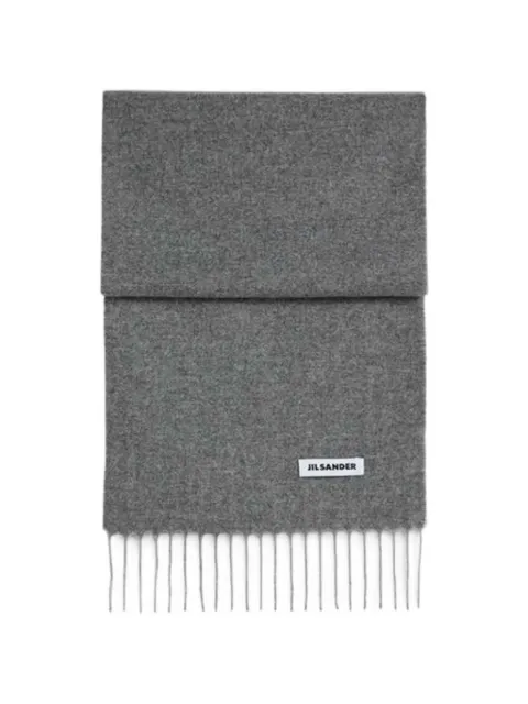 Jil Sander fringed-edge scarf Grey J02TE0115J40376