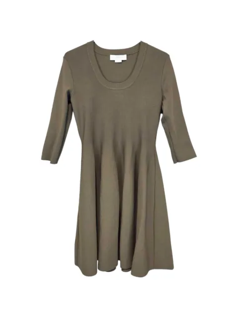 Stella McCartney fine-knit flared mini dress Brown 6K12503S2662
