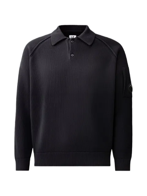 C.P. Company Lens-detail polo shirt Black 21CMKN198A005558G888