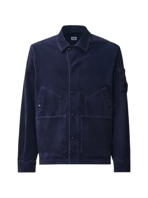 C.P. Company Lens-detail button-fastening jacket Blue 21CMBZ146A006410O880