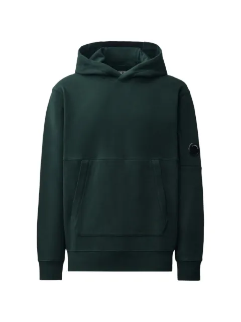 C.P. Company Lens-detail cotton hoodie Green 21CMSS714A005086W697