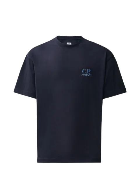 C.P. Company logo-print T-shirt Blue 21CMTS135A005100W888