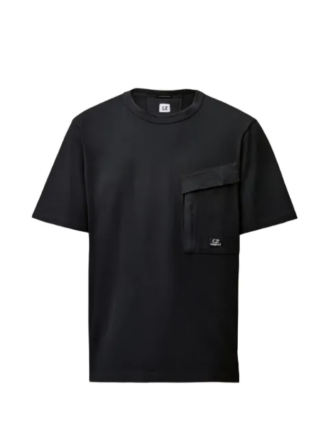 C.P. Company 30/2 mercerized-jersey twisted short-sleeve pocket T-shirt Black 21CMTS164A110580W999