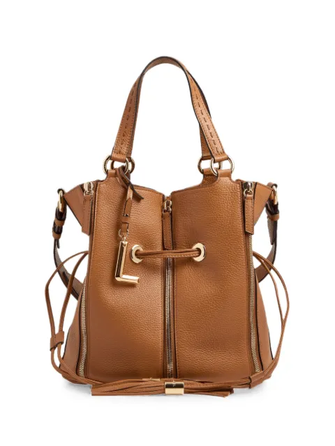 Lancel medium Premier Flirt leather-tassel bucket bag Brown A1409820TU