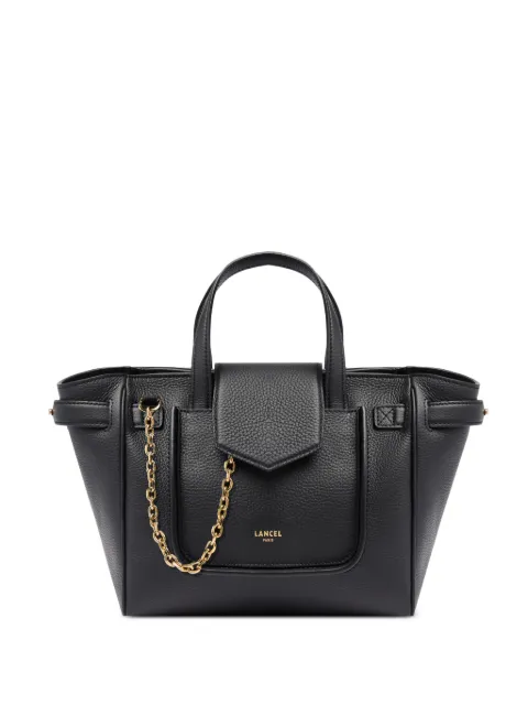 Lancel small Thea grained leather tote bag Black A1422110TU