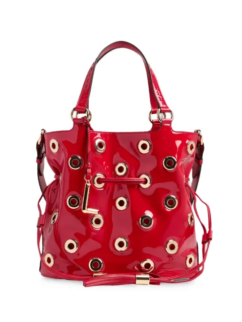 Lancel medium Premier Flirt eyelet-embellished bucket bag Red A14100H9TU