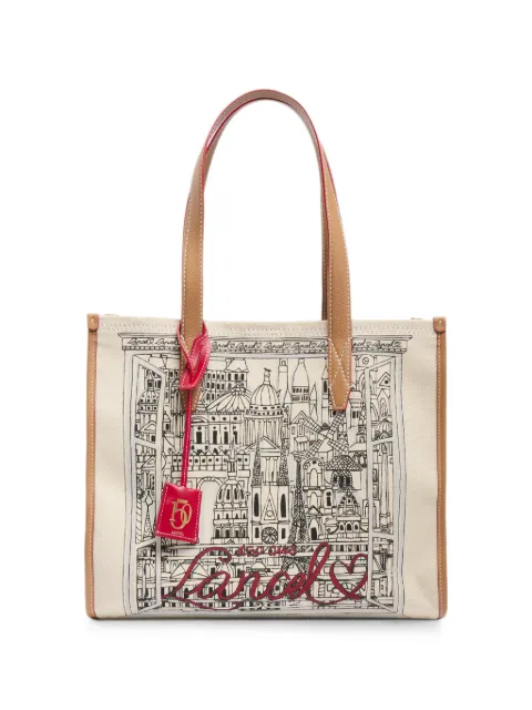 Lancel graphic-print canvas tote bag Neutrals A14390Y5TU