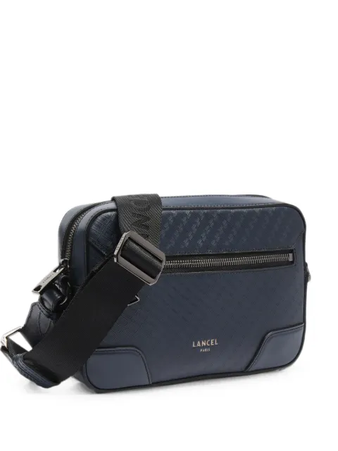 Lancel Charlie embossed leather camera bag Blue A143004DTU