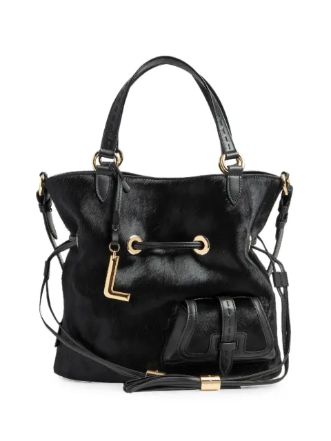 Lancel medium Premier Flirt leather bucket bag Black A1410110TU