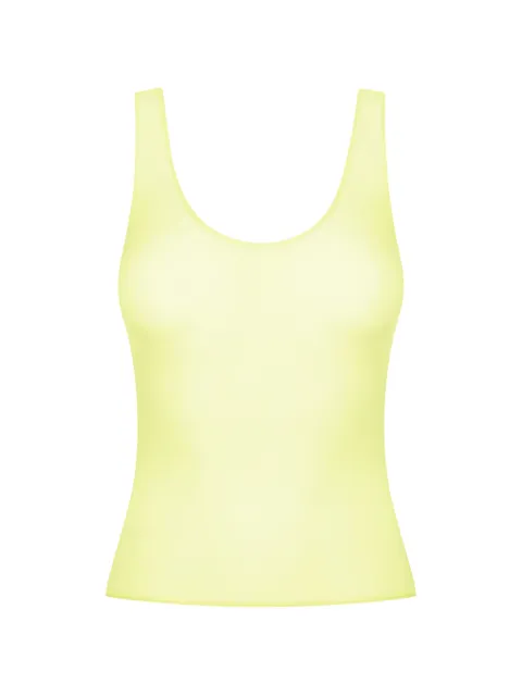 Maison Close Double Sens sheer tank top Yellow 564896