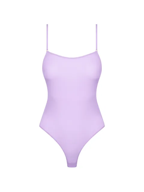 Maison Close Double Sens sheer thong bodysuit Purple 564871