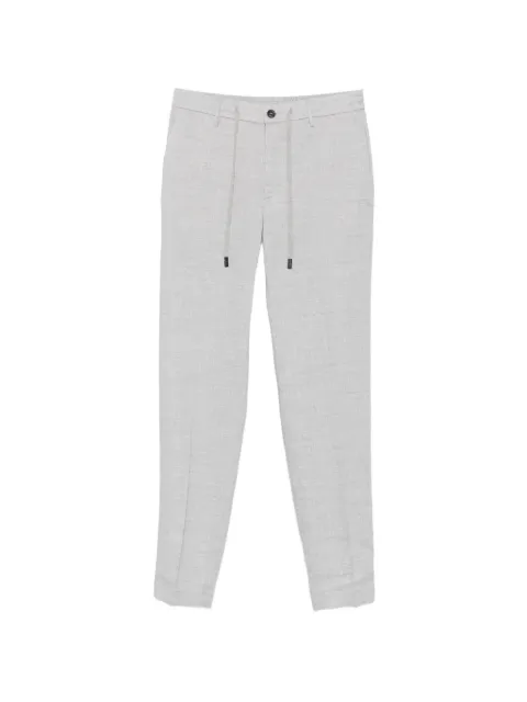 Peserico drawstring-waistband tailored trousers Grey R54795D05814