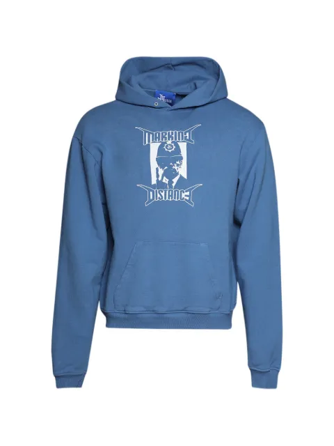 MARKING DISTANCE Mood graphic-print hoodie Blue MD6SMF02APJE333516