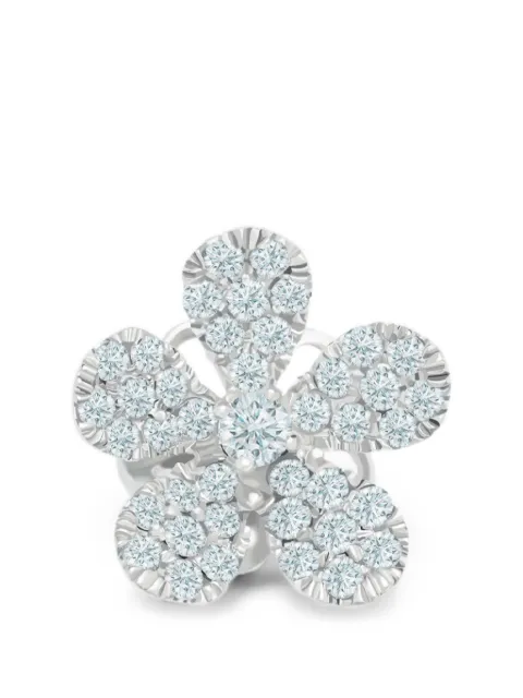 Mio Harutaka Petite Flower diamond earring Silver MHEAFLWW