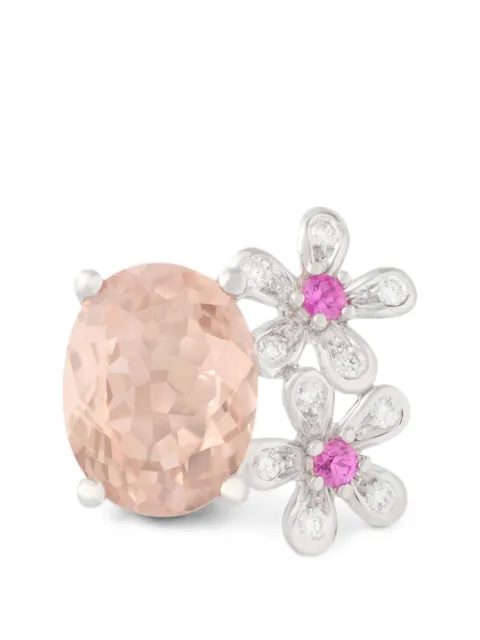 Mio Harutaka O&O morganite flower earring Silver MHEAOAOMG1587