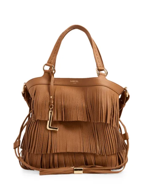 Lancel medium Premier Flirt fringed bucket bag Brown A1409520TU