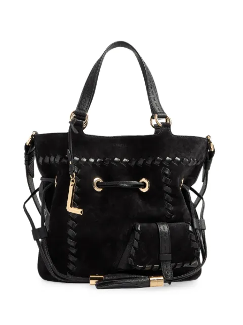 Lancel medium Premier Flirt whipstitched leather bucket bag Black A1409910TU