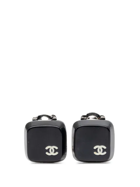 CHANEL Pre-Owned 2000 CC Resin Square Clip On Earrings costume earrings Black JMI880768171G7UK
