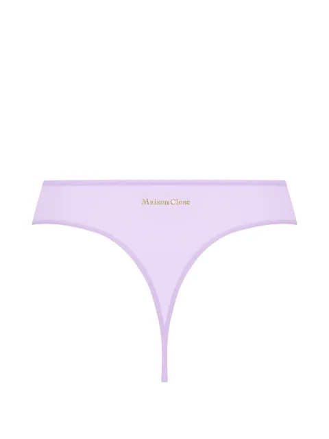 Maison Close Double Sens sheer thong Purple 564856