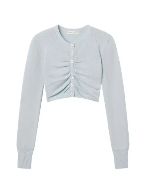 FRAME The Joyride ruched cardigan Blue WE26KSW055