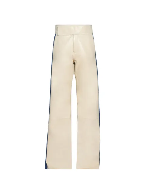 MARKING DISTANCE Easyrider leather trousers Neutrals MD6SMT08BPPE194005