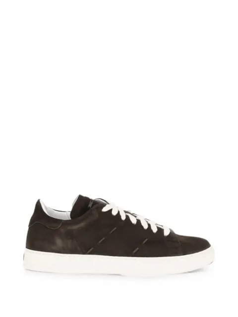 Kiton suede lace-up sneakers Brown USSA421N0151603