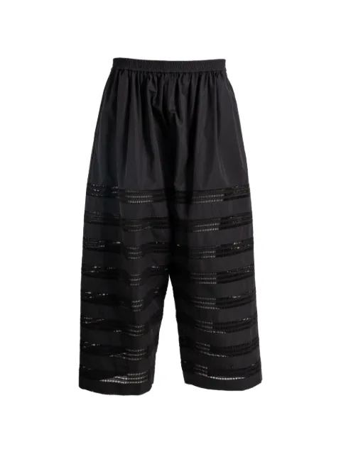 Alaïa ladder-stitch cropped trousers Black AA9P1392T611D