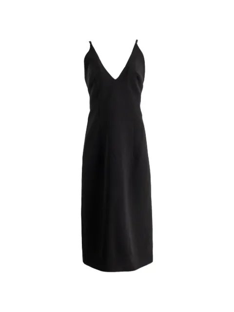 Magda Butrym V-neck cross-strap midi dress Black 200726