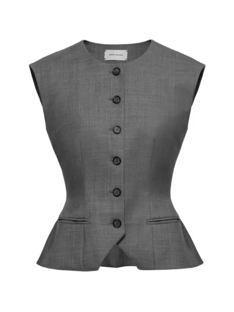 Magda Butrym peplum button-up vest Grey 126726