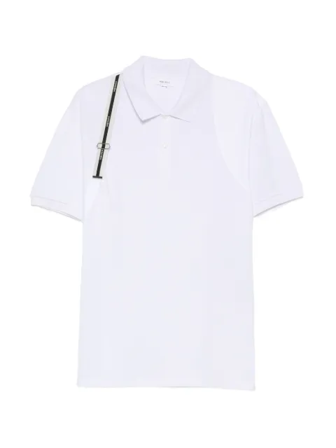 Alexander McQueen harness-detail polo shirt White 873664QXAAK