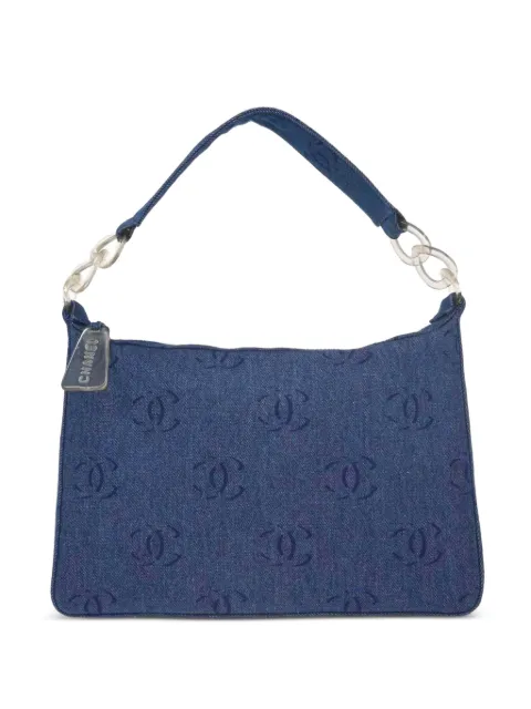 CHANEL Pre-Owned 2002-2003 denim shoulder bag Blue 187257