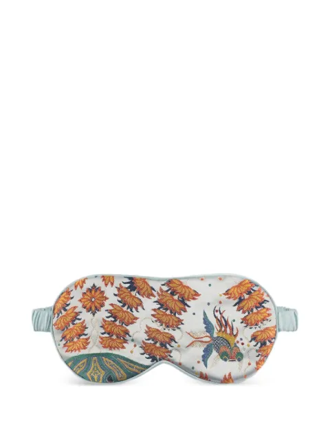 Shanghai Tang embroidered silk eye mask Blue Z5AHE497DZ