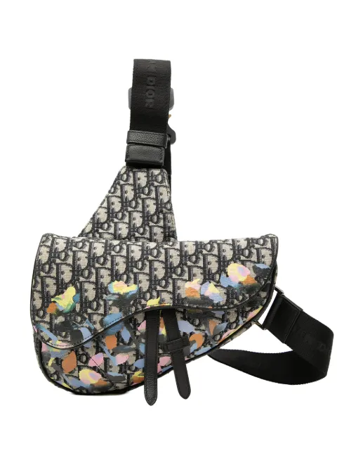 Christian Dior Pre-Owned 2019 Alex Foxton Oblique Canvas Saddle crossbody bag Blue FXNDQ6YS45I3IUTF