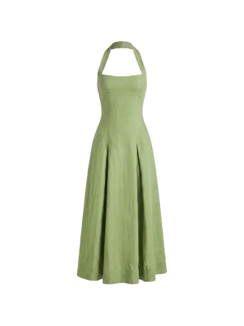 Nicholas Elizabeth halterneck midi dress Green S26D2934L