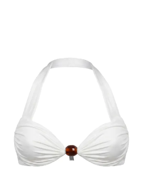Nicholas Sirena halter bikini top - ivory White S26SB173NB