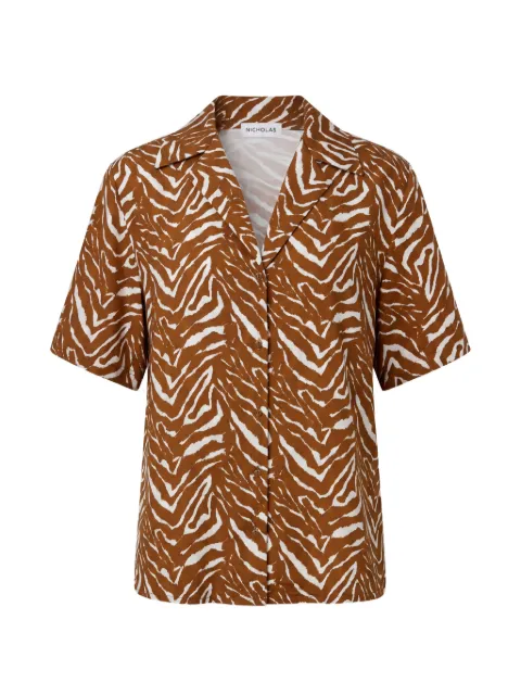 Nicholas Sonora shirt Brown S26T1921LB