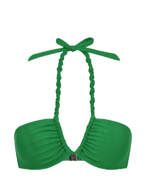 Nicholas Ondine macramé bikini top - leaf Green S26SB172NB